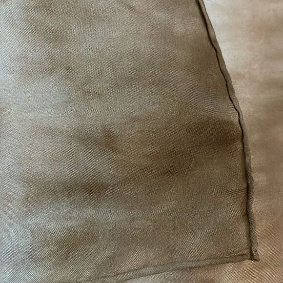 Artisan Black Walnut Eco-Dyed Silk Scarf by Winkie Allen Wearable Art 52x8 in - Picture 7 of 8